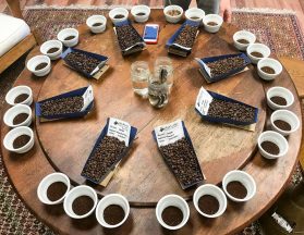 Charleston Coffee Roasters How We Taste Coffee - Cupping Table