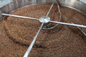 Charleston Coffee Roasters Organic Rwandan Roast - Beans Cooling