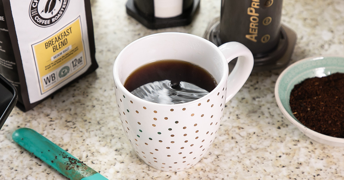 Charleston Coffee Roasters - How to Use the AeroPress - Coffee in Cup