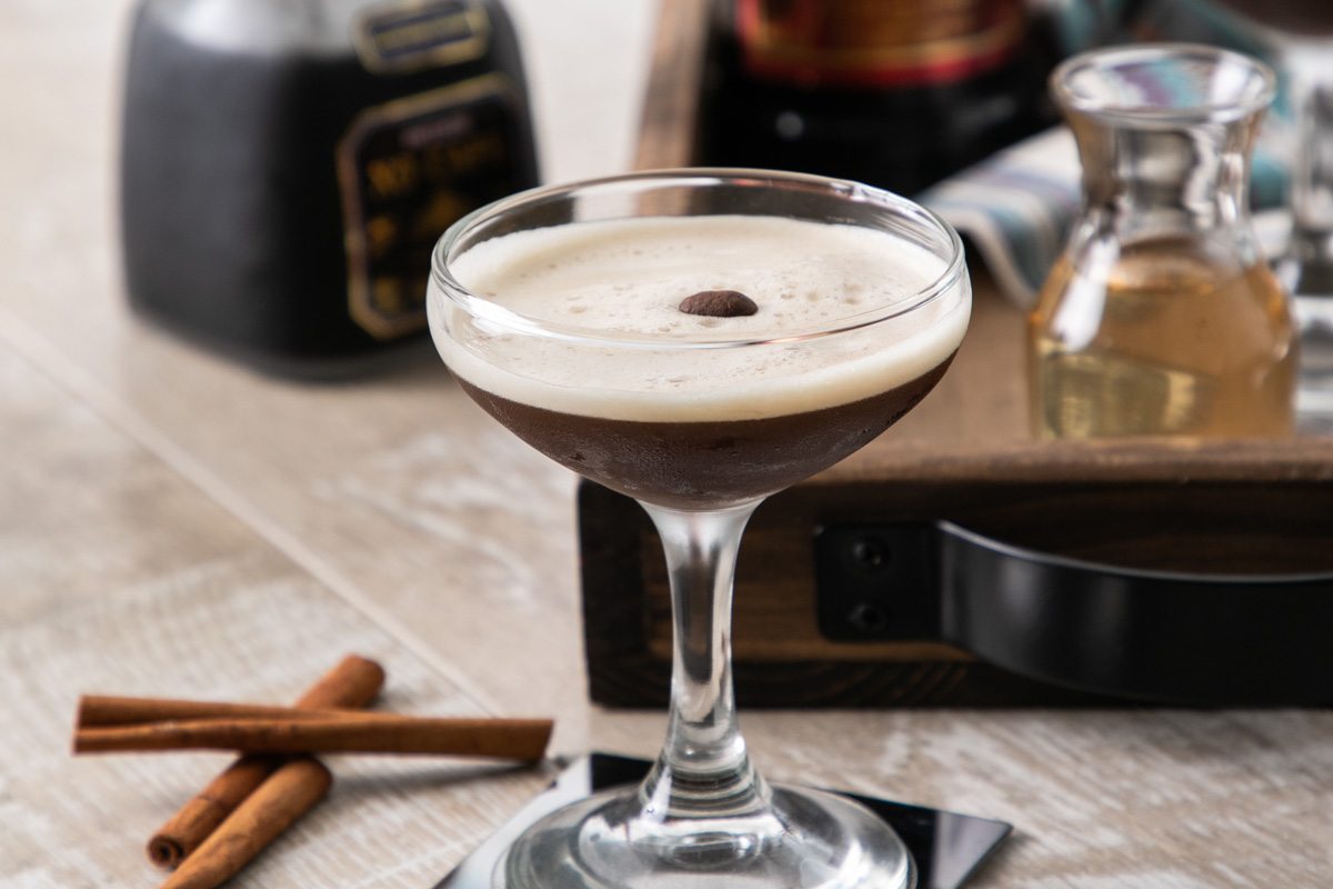 Charleston Coffee Roasters Mexican Cinnamon Coffee Martini in Coupe