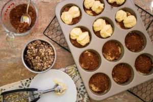 Coffee Cake Muffins with Cinnamon Sugar Swirl and Espresso Oat Crumble