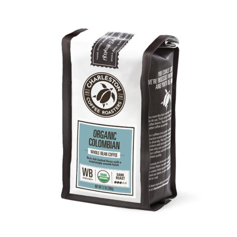 Charleston Coffee Roasters Organic Colombian 12 ounce bag