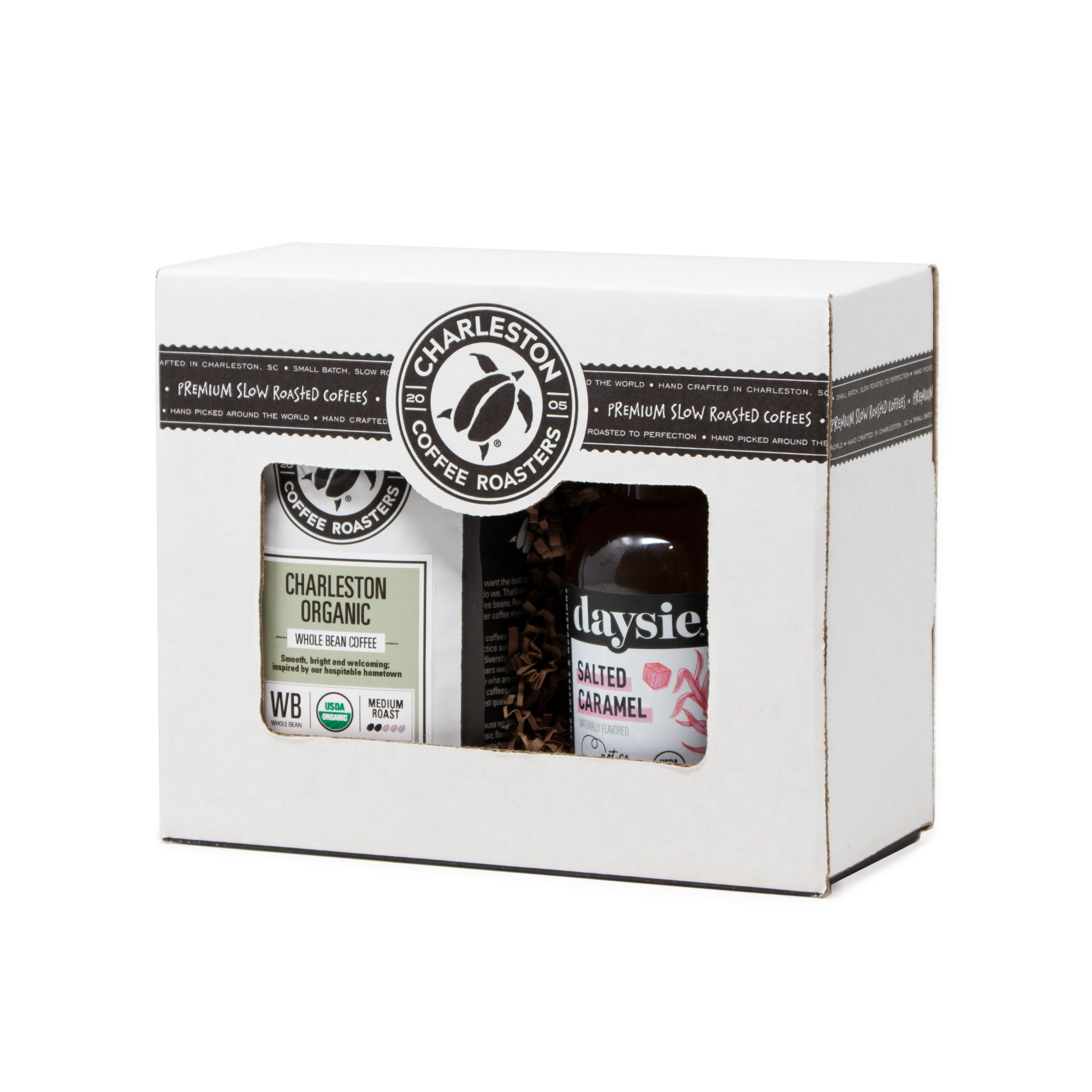 Charleston Coffee Roasters Charleston Organic + Daysie Salted Caramel Gift Box