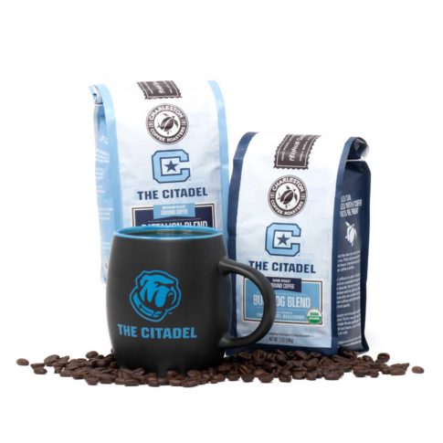 Charleston Coffee Roasters Citadel Coffee and Bulldog Mug gift box