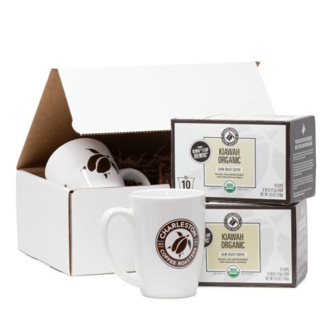 Kiawah Organic Single Cups + 2 mugs gift box